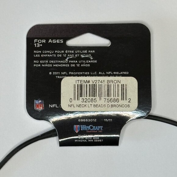 SALE 2/15 NWT - Official NFL Denver Broncos Lifetiles by Wincraft Necklace - Picture 4 of 4